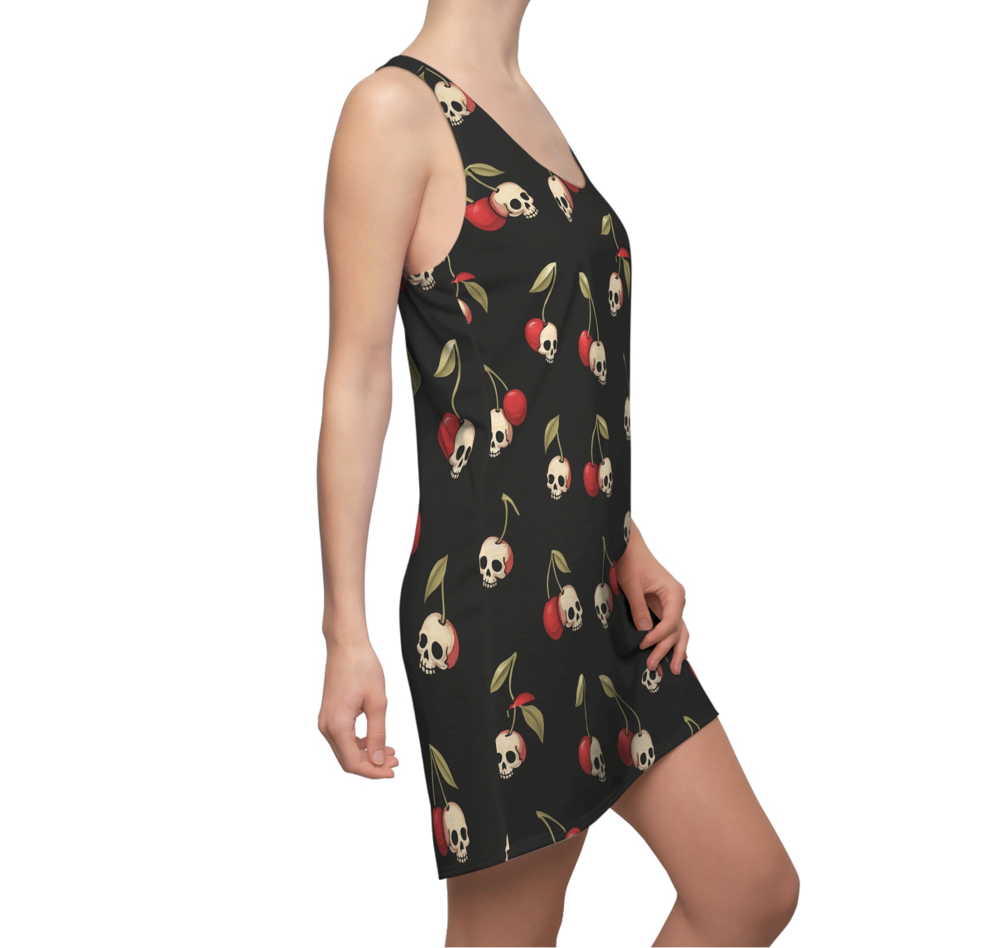 Cherry Skulls Print | Racerback Dress