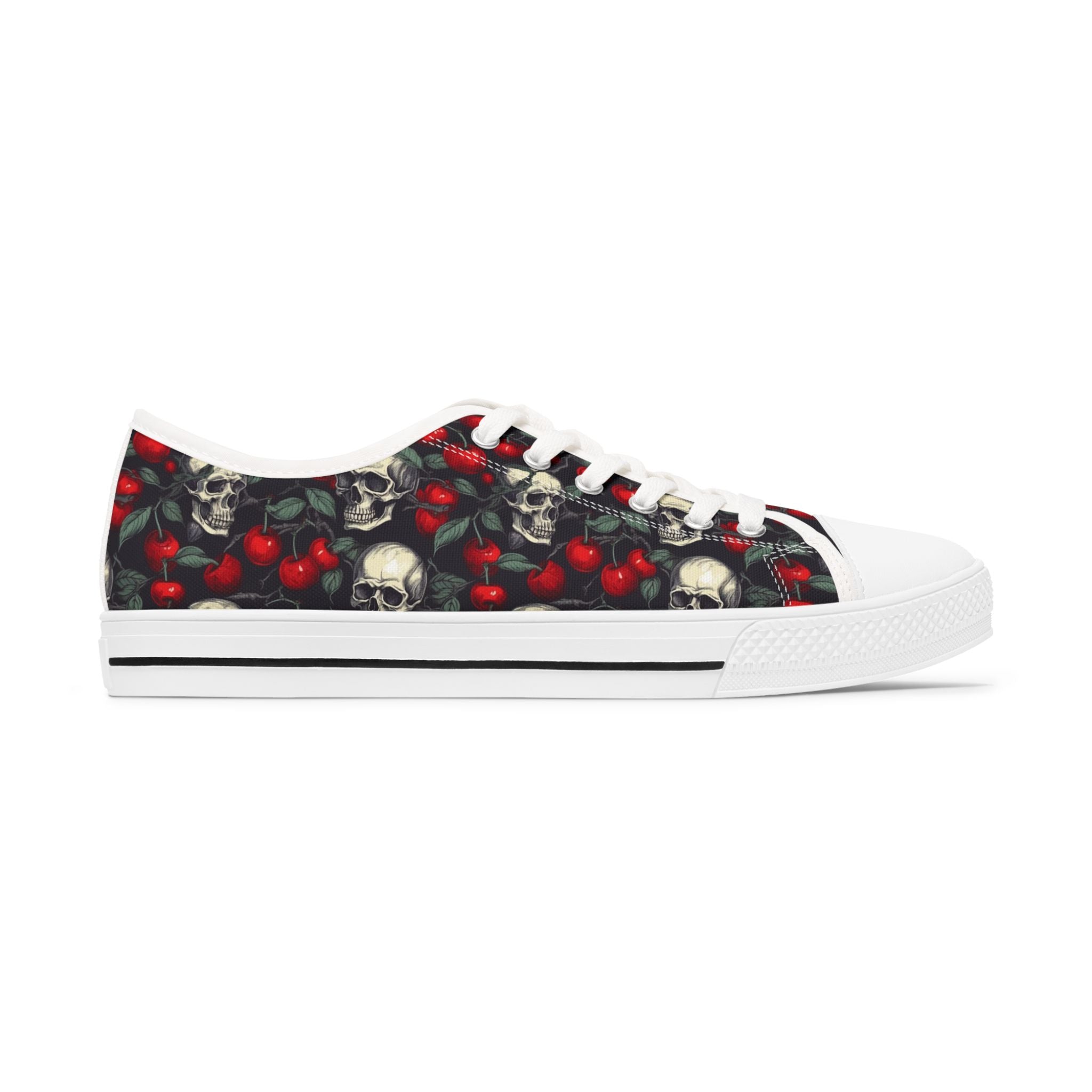 Cherries & Chains Women's Low Top Sneakers
