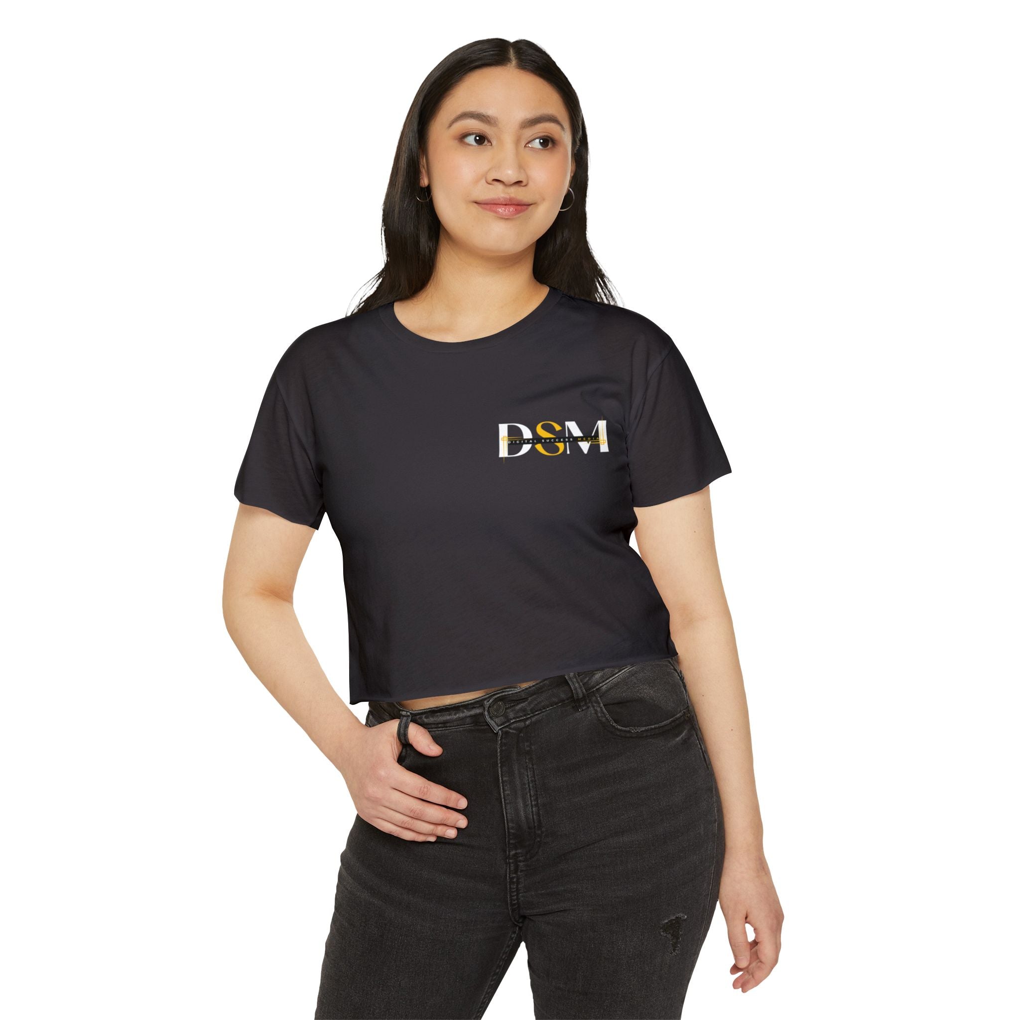 DSM Lion Logo Women's Crop Top — Digital Success Media Festival Tee