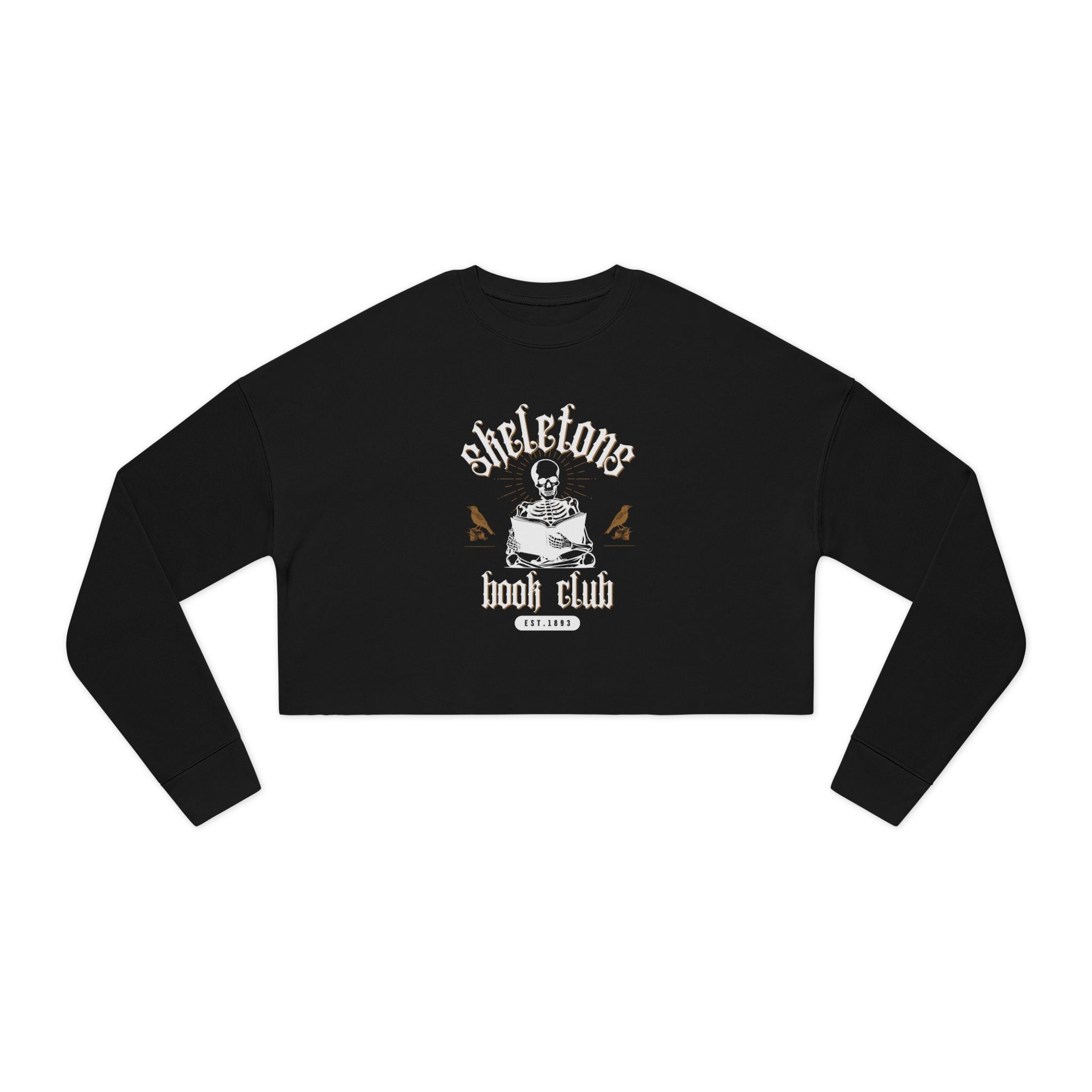 Skeletons Book Club Women's Cropped Sweatshirt