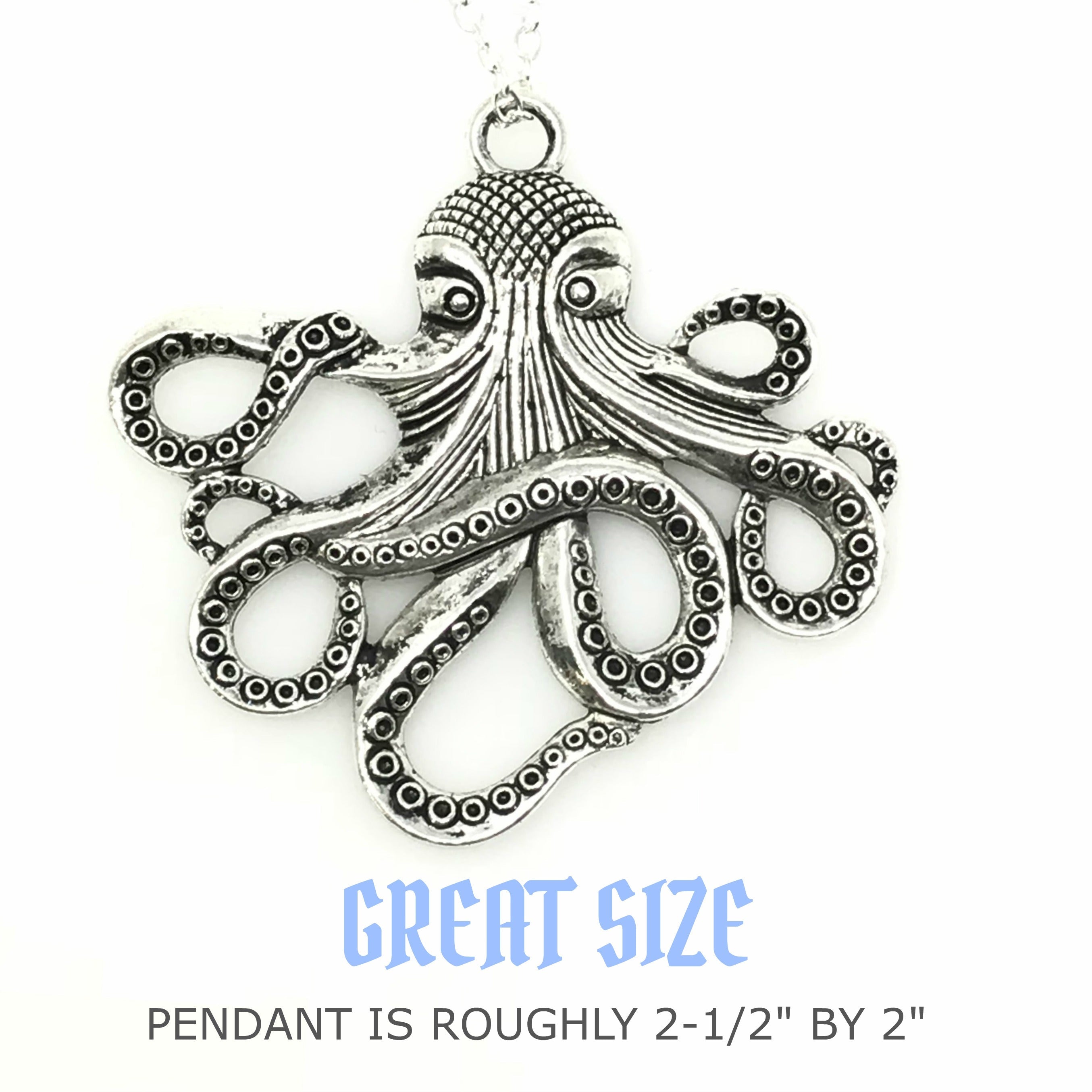 Octopus pendant necklace