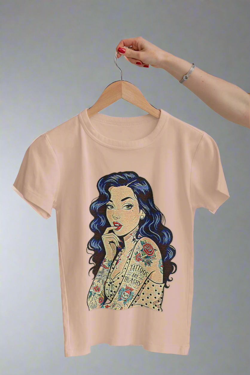 Vintage Tattoo's Are Trashy Pin Up Graphic Tee