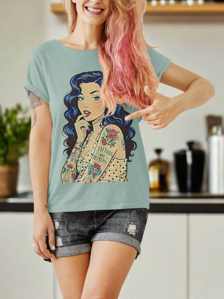 Vintage Tattoo's Are Trashy Pin Up Graphic Tee