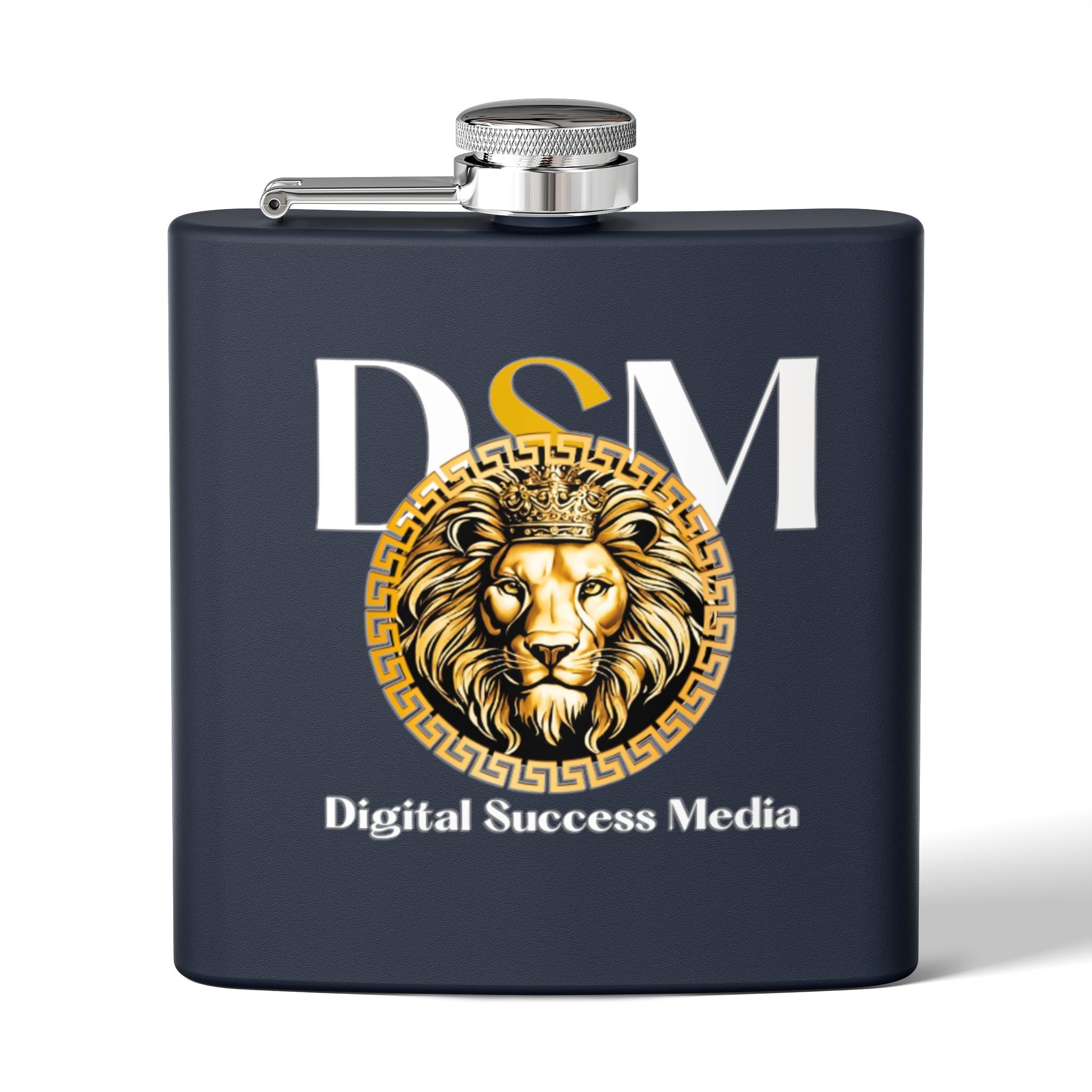 Stainless Flask – Digital Success Media Lion Logo, 6oz