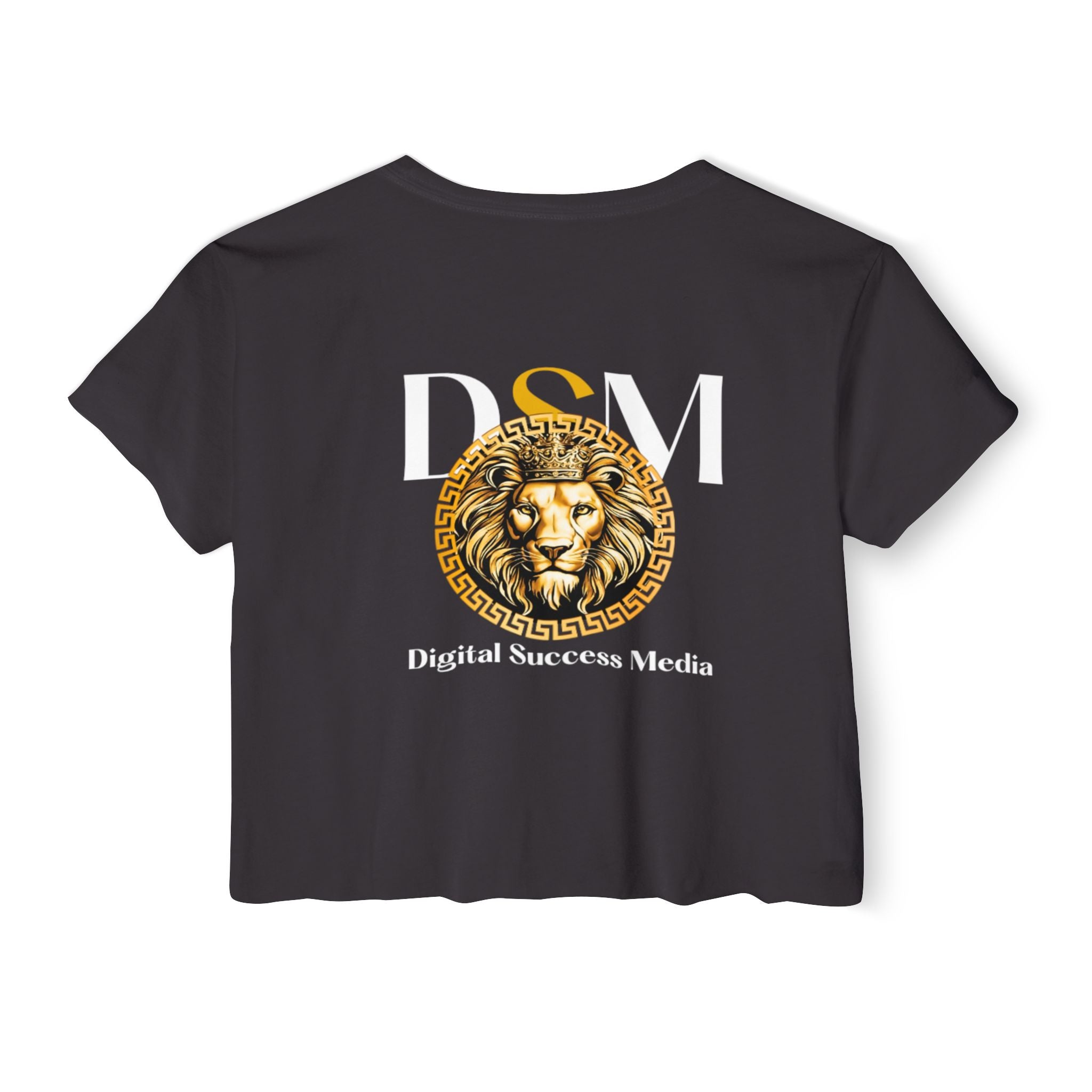 DSM Lion Logo Women's Crop Top — Digital Success Media Festival Tee