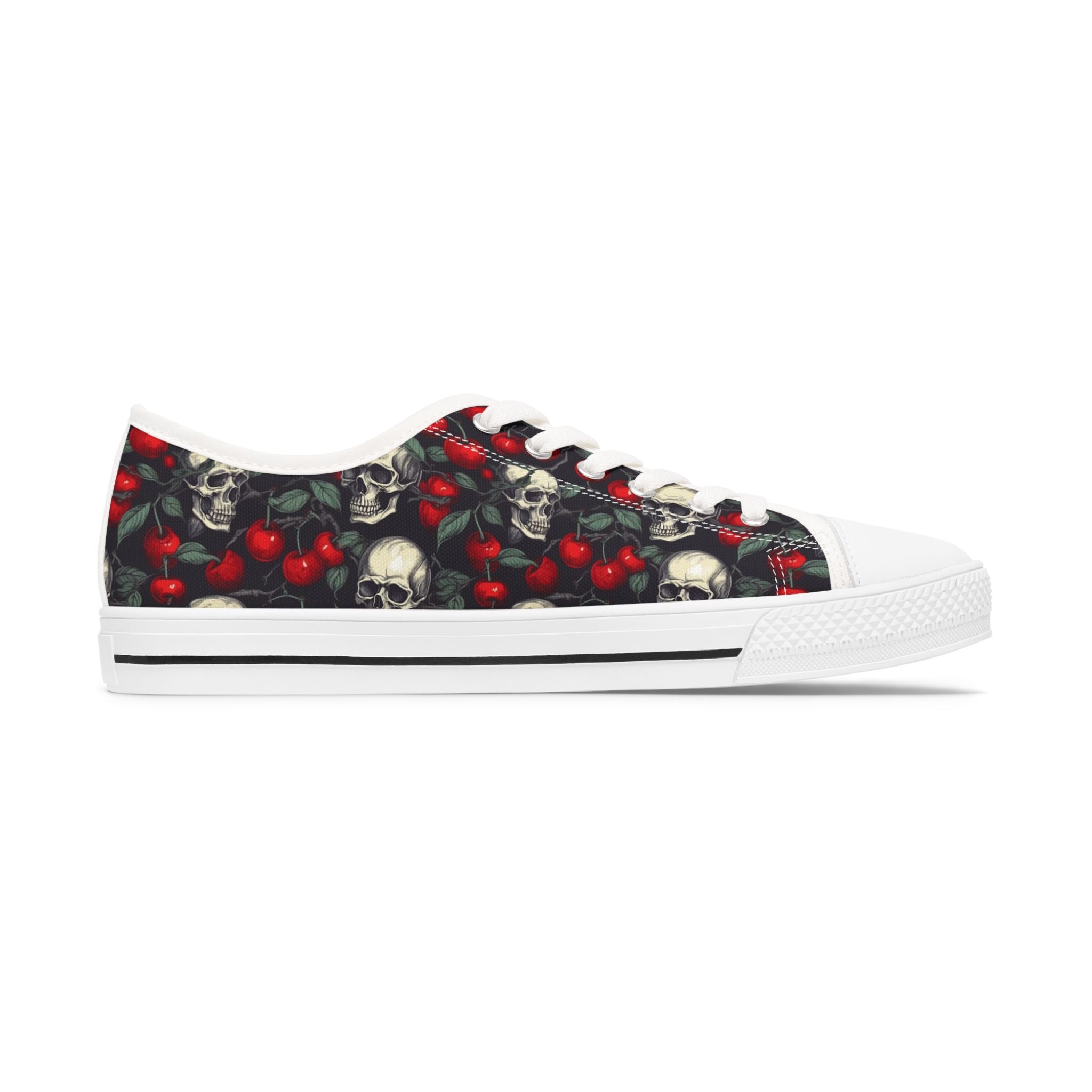 Cherries & Chains Women's Low Top Sneakers