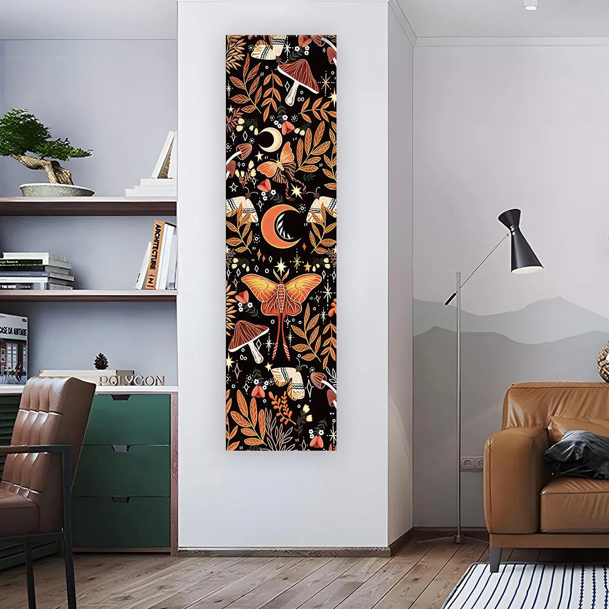 Witchy Sun & Moon Banner Tapestry