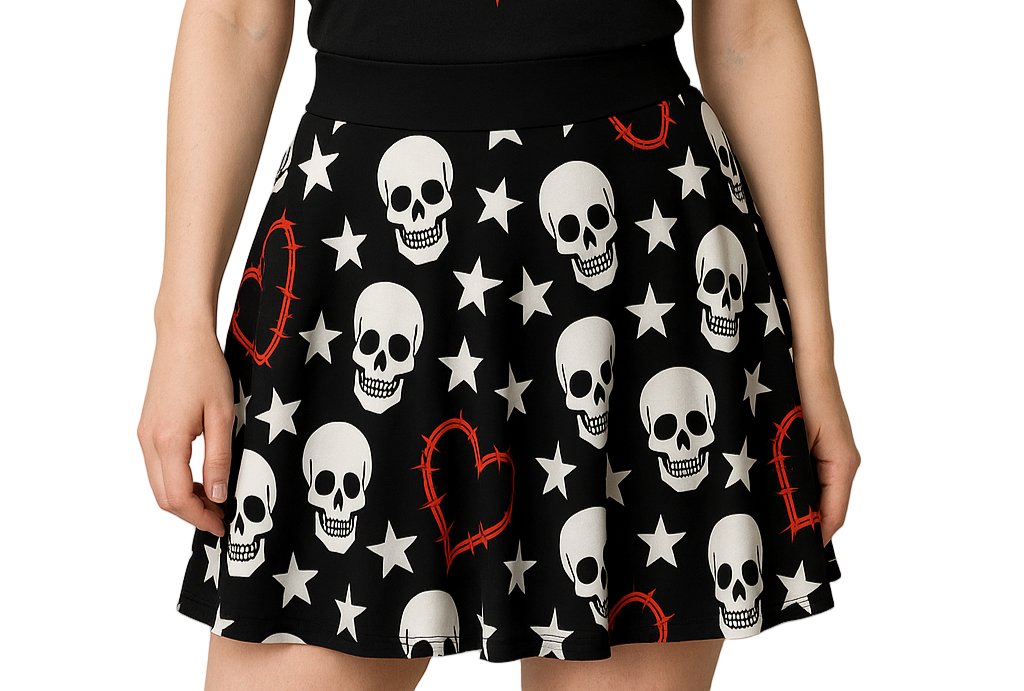 Crimson Chaos Skater Skirt