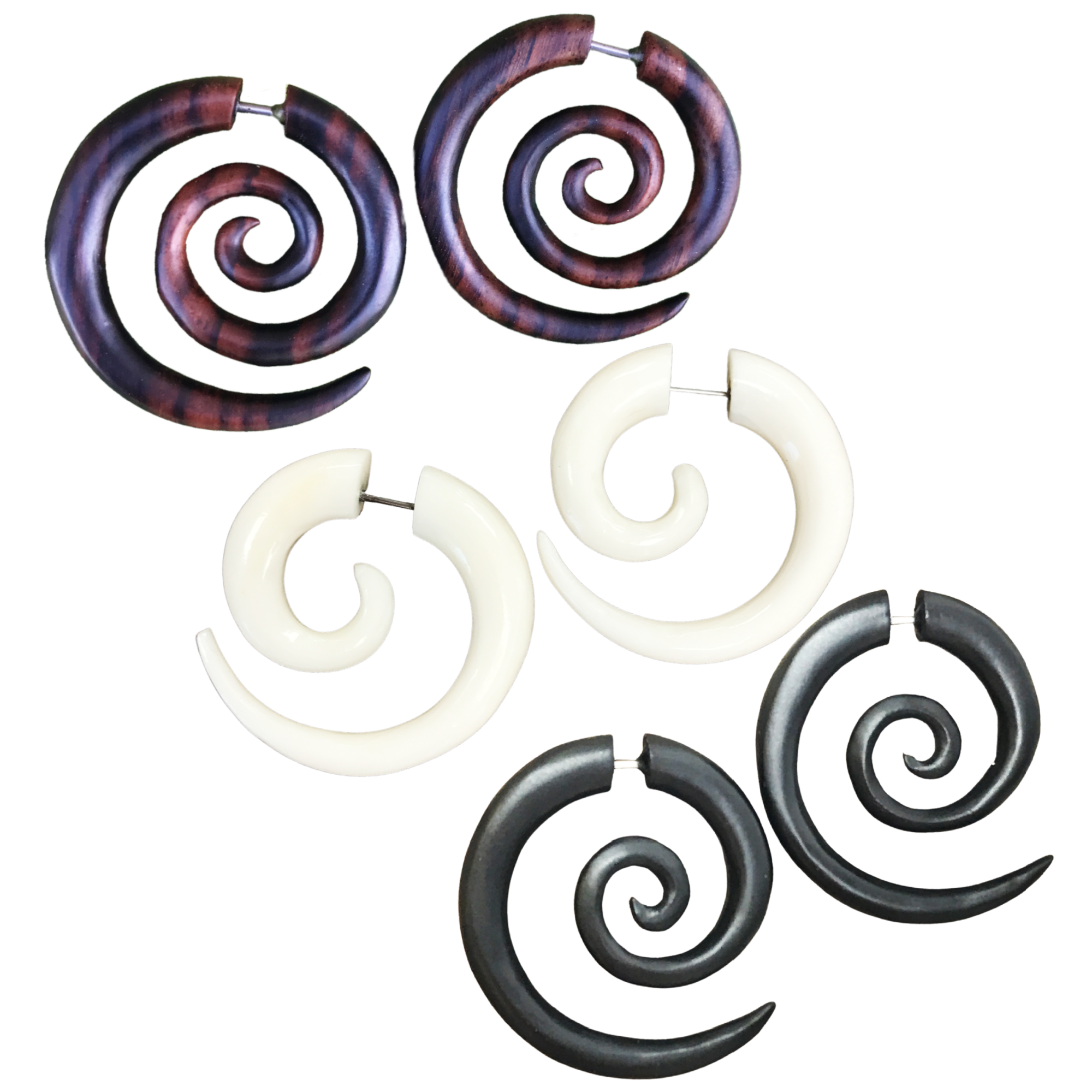 Wooden hoop earrings