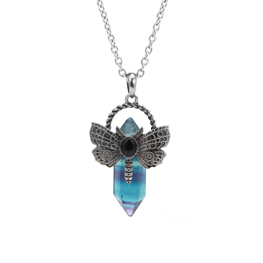 Moth Crystal Necklace