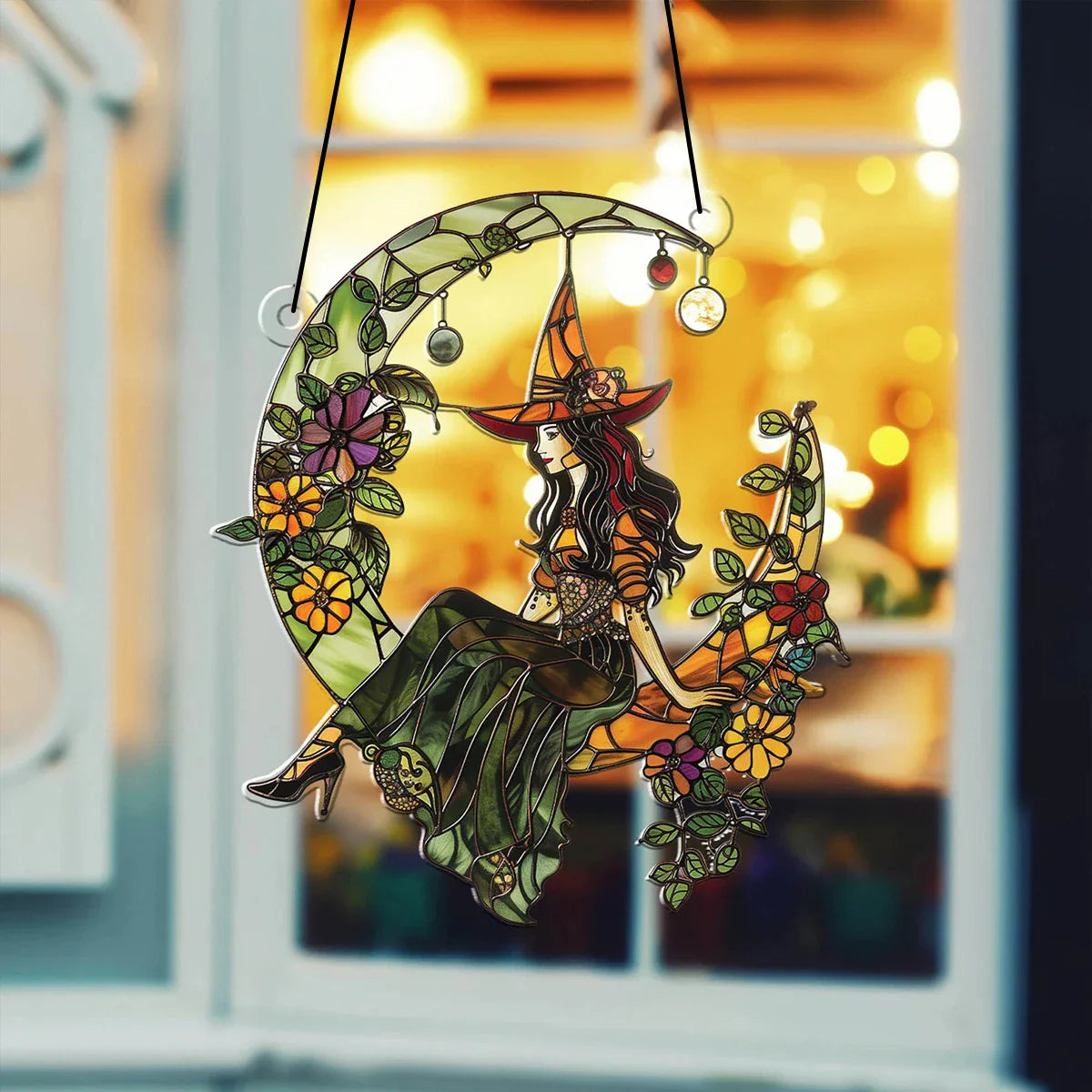 Green Witch Moon Sun Catcher