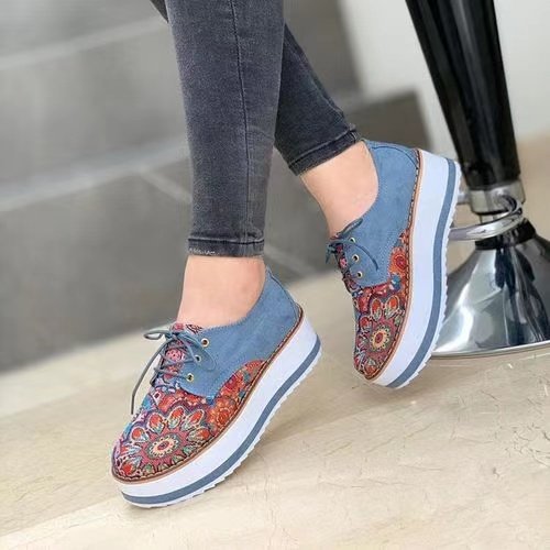 Plus Size Wedge Platform Casual Shoes