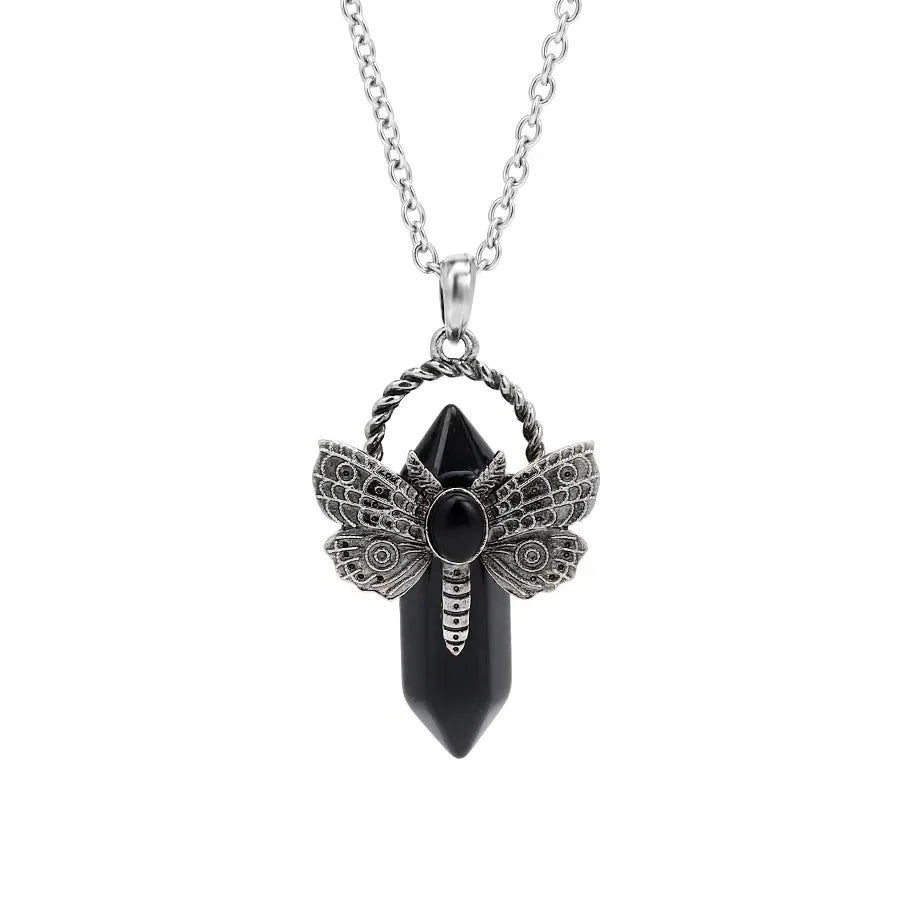 Moth Crystal Necklace