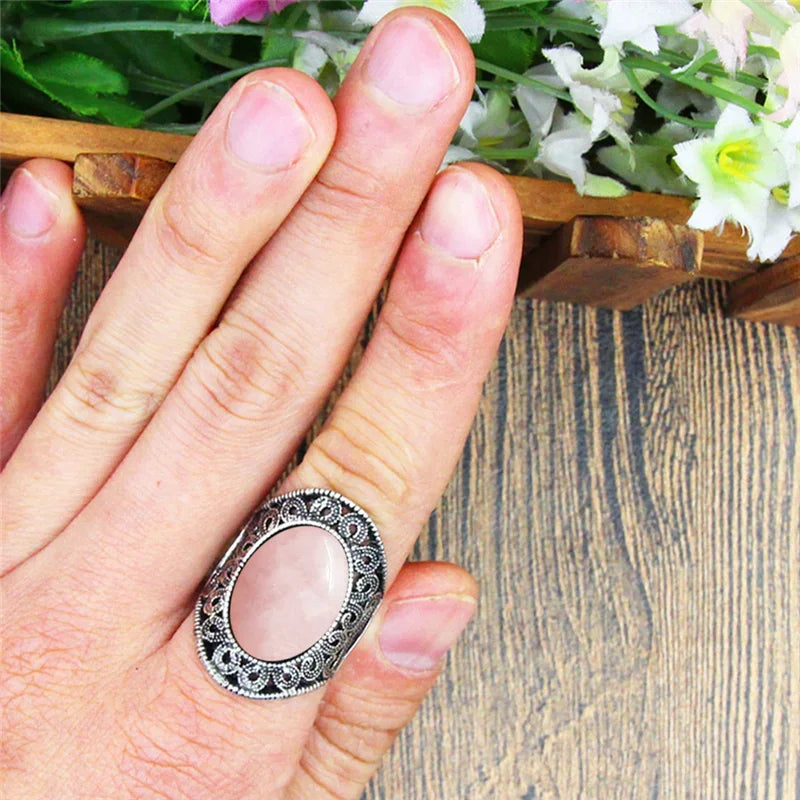 Stone Oval Vintage Design Rings
