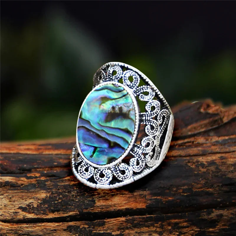 Stone Oval Vintage Design Rings