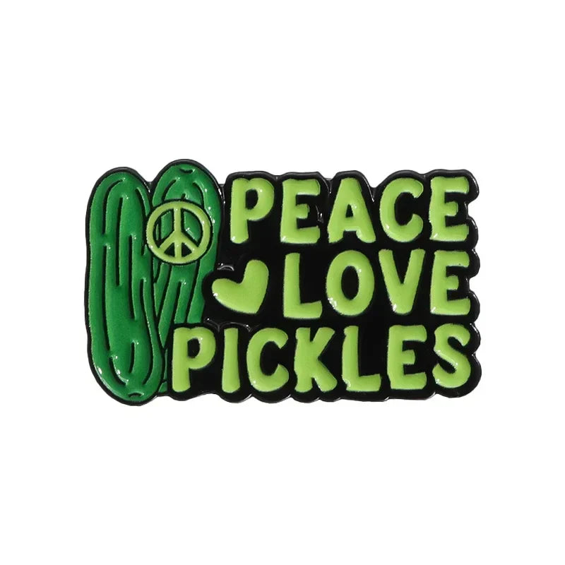 Cucumber Pickles Enamel Pin Brooch Lapel Badge Gift
