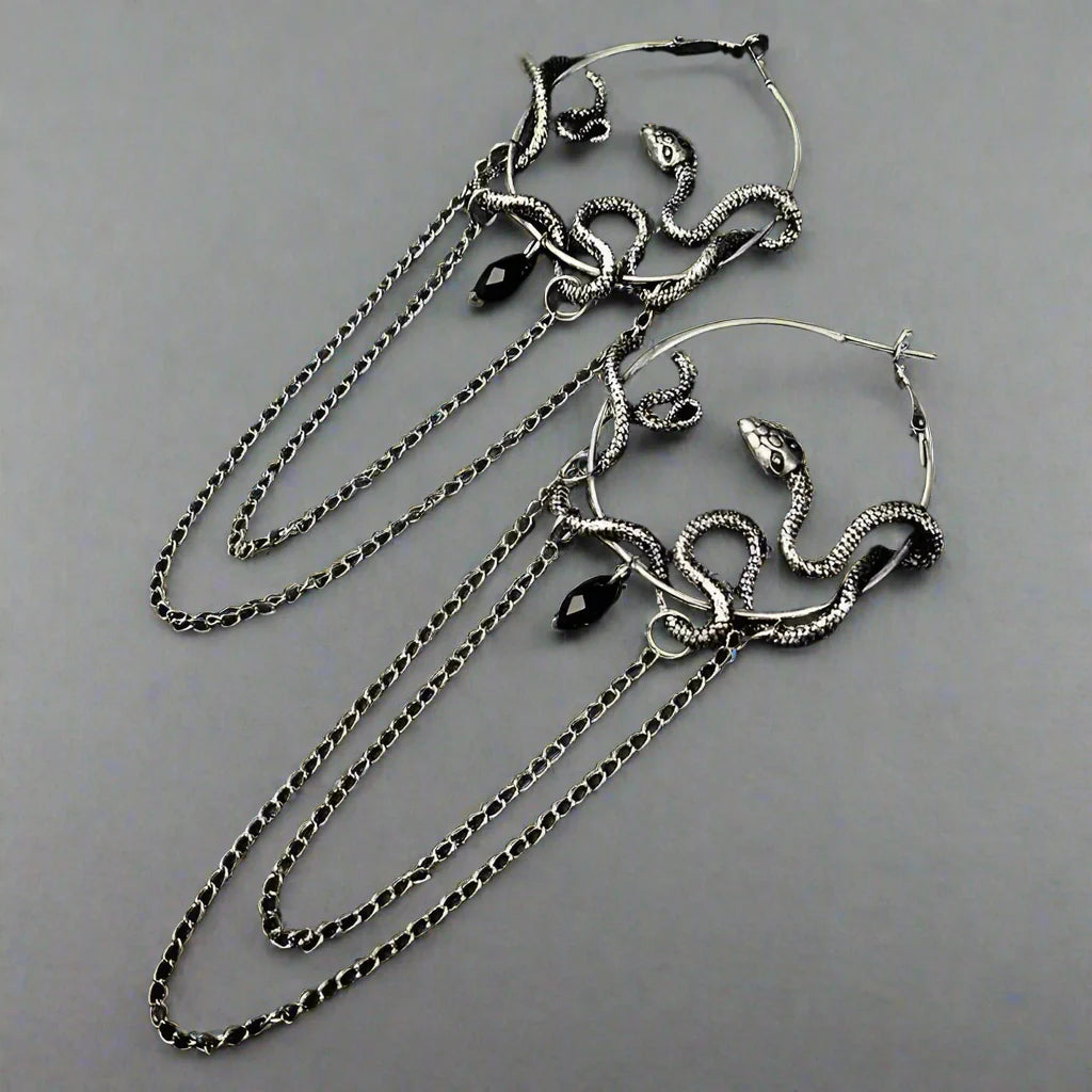 Snake Hoop Earrings