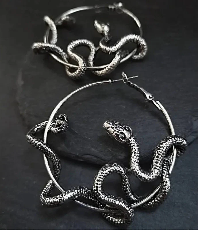 Snake Hoop Earrings