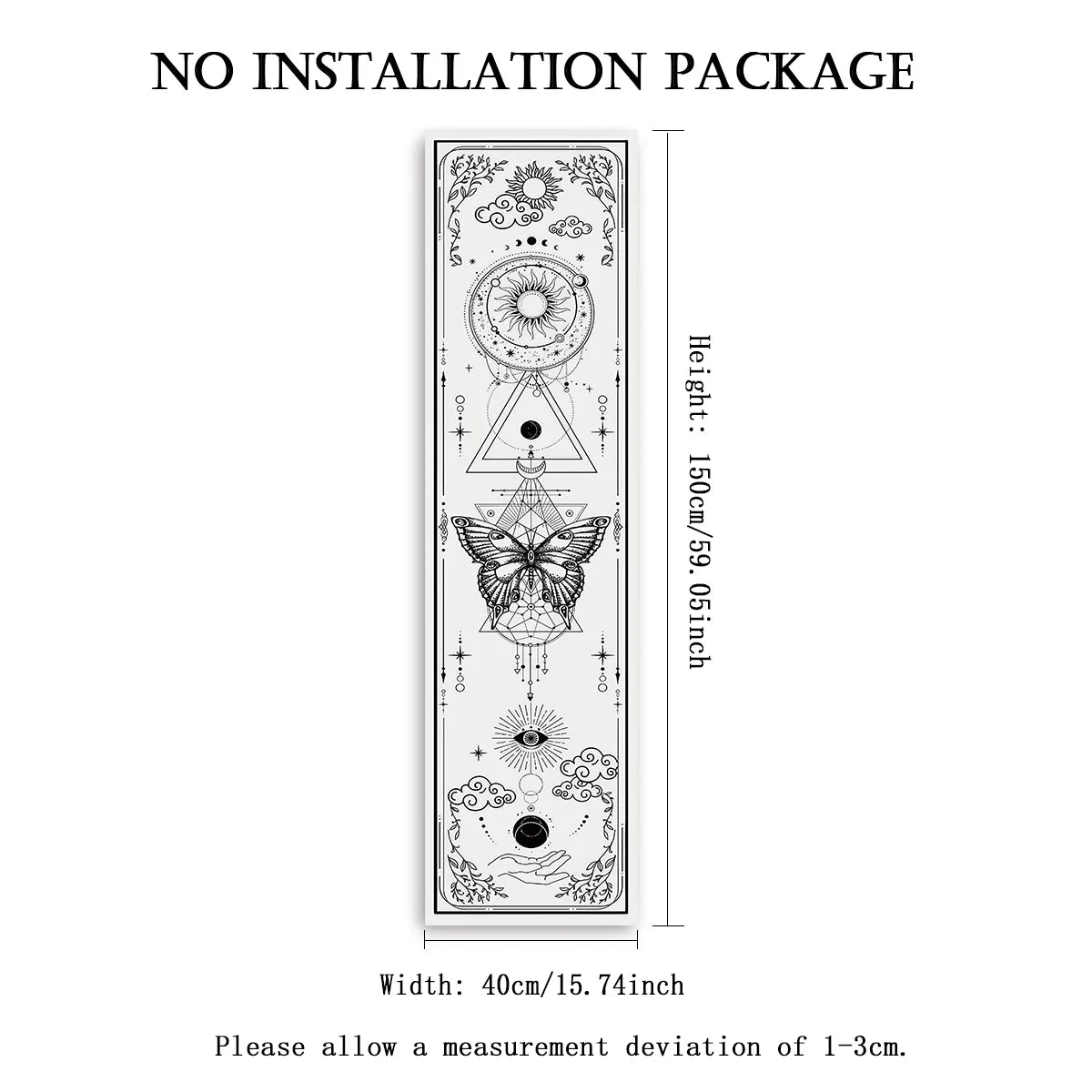 Witchy Sun & Moon Banner Tapestry