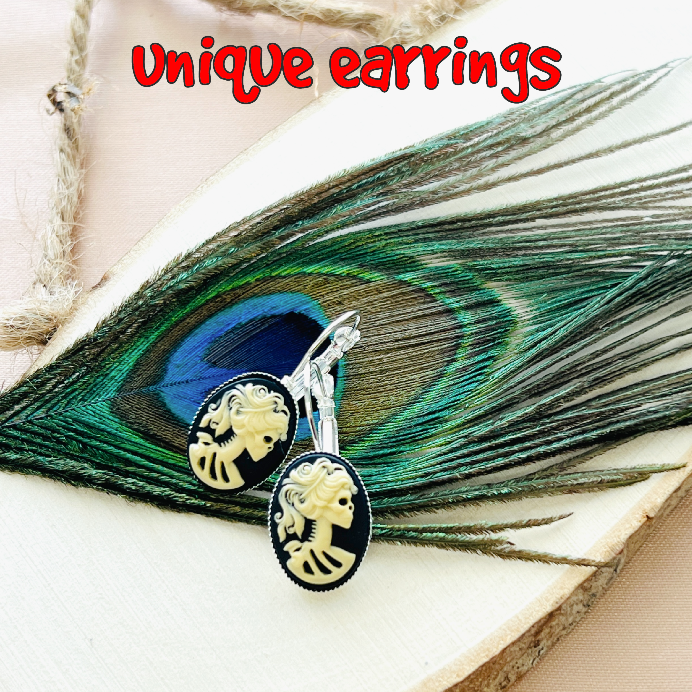 Gothic Lolita lady skeleton came earrings