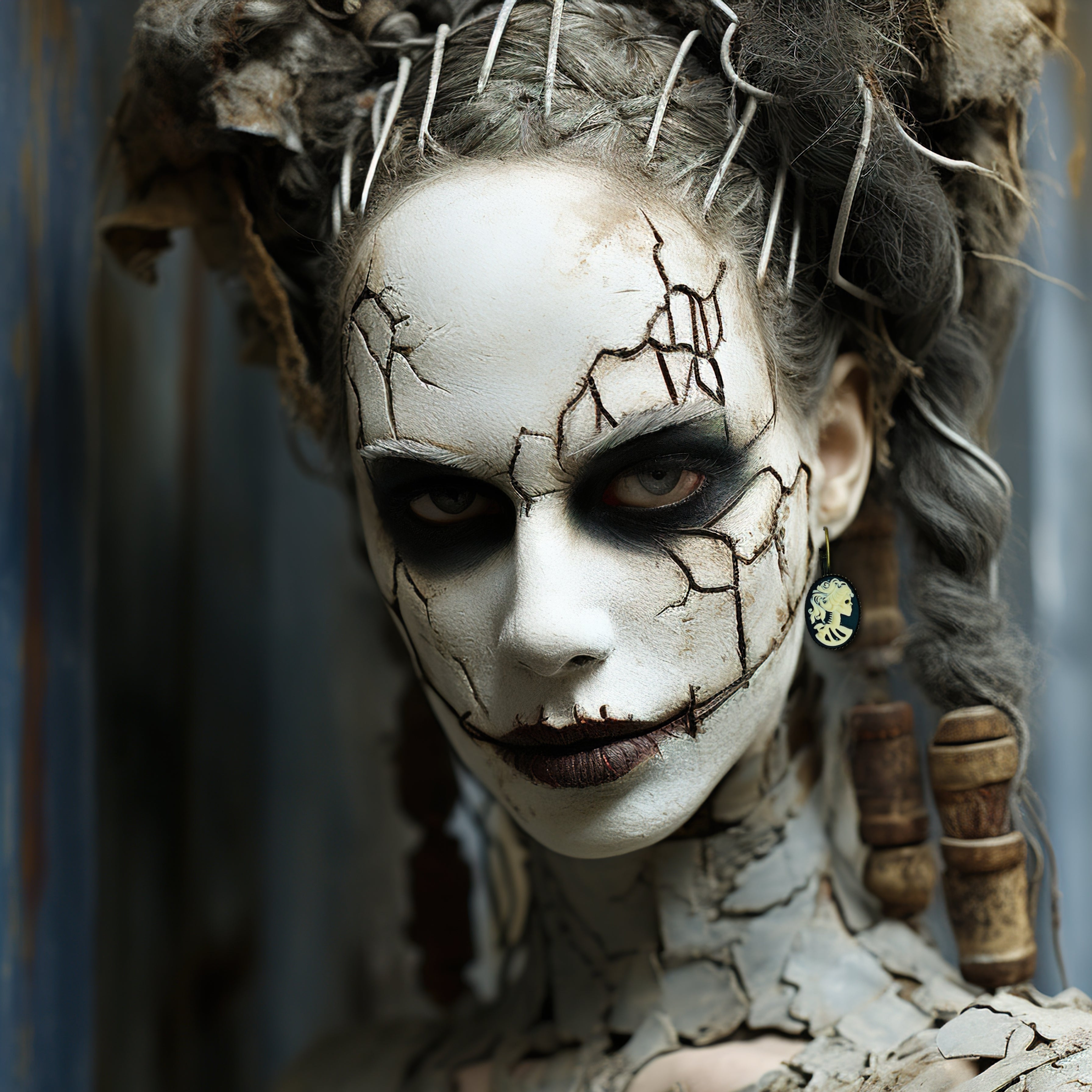 Gothic Lolita lady skeleton came earrings